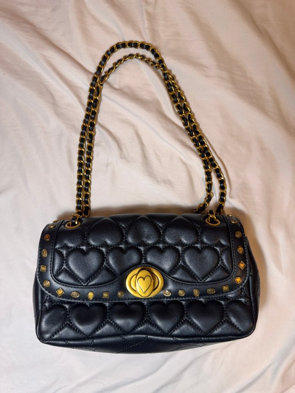 Betsey Johnson Heart Quilted Purse